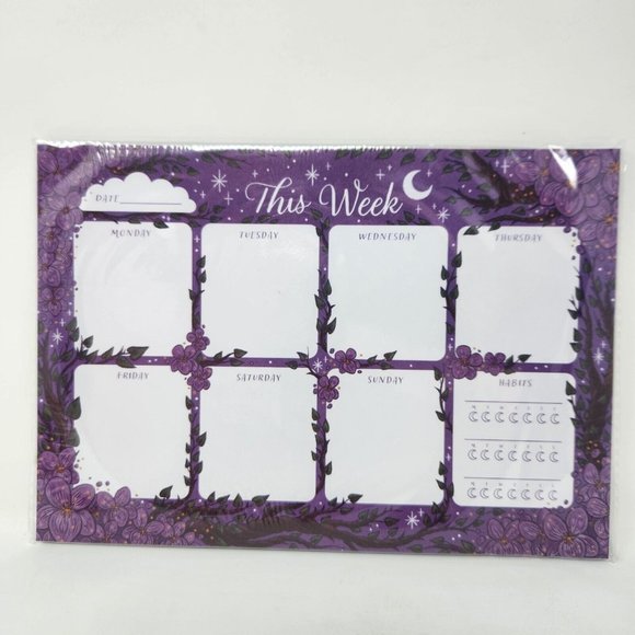 Illumicrate Undated Weekly Planner Sheets Purple, Violet Made of Thorns Themed - Picture 1 of 8